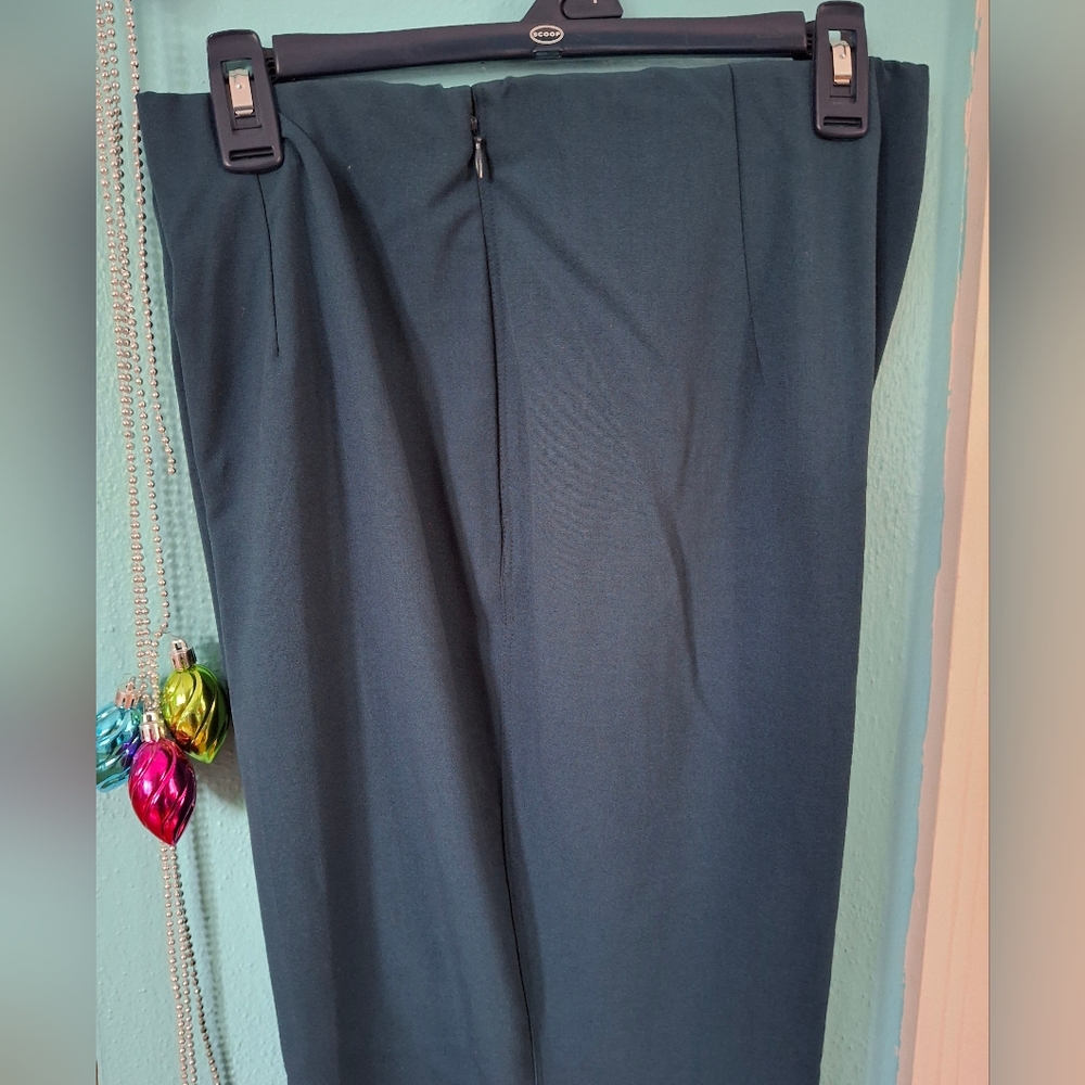 Susan Graver Women's L Teal Blue Side Zip Pants Pre-owned - Picture 4 of 6